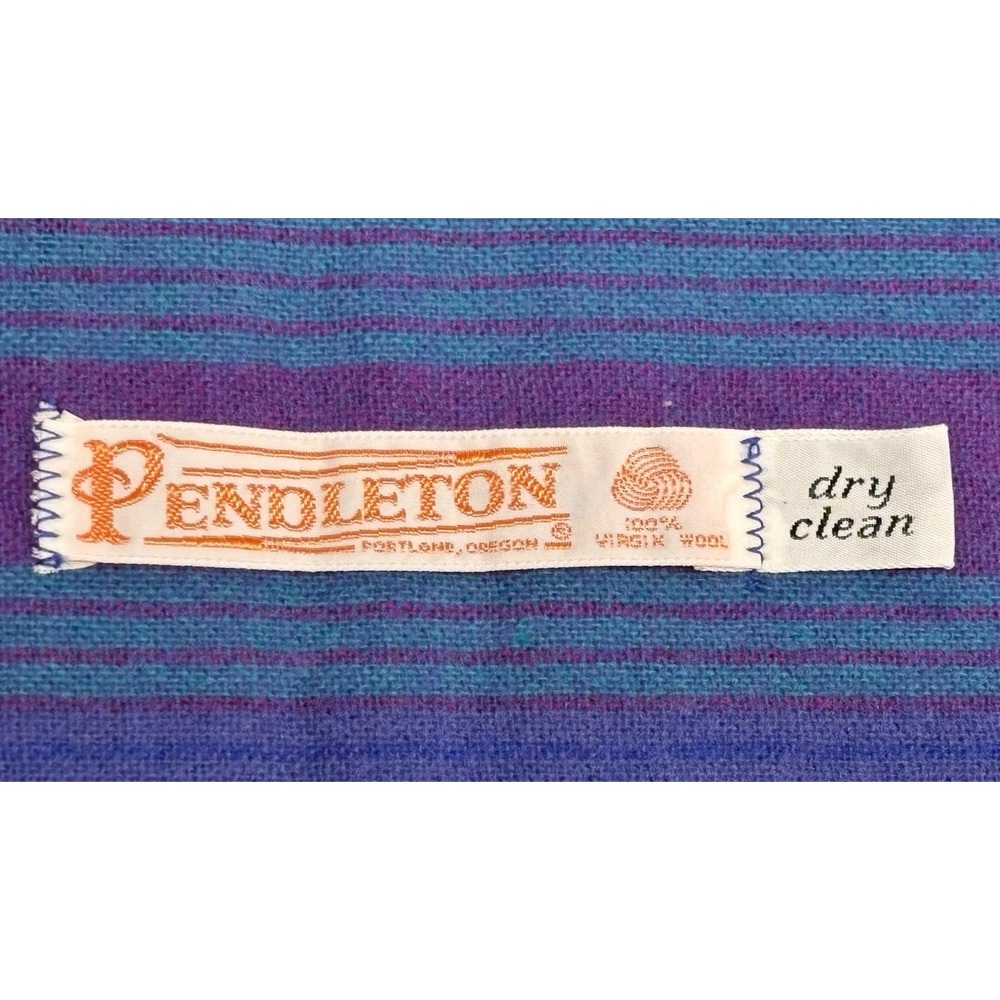 Vintage Pendleton 100% Wool Scarf, 60x10 - Picture 3 of 5